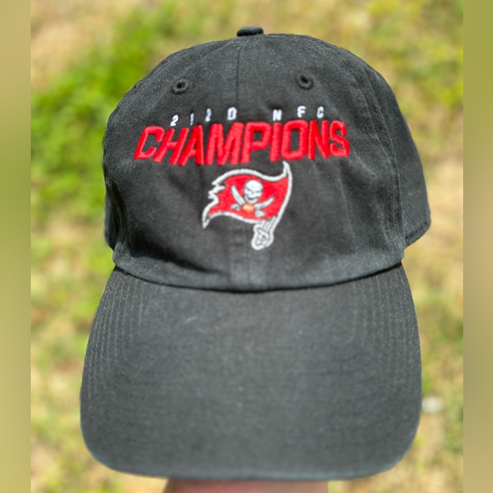 Men's '47 Black Tampa Bay Buccaneers 2020 NFC Champions Clean Up Adjustable Hat